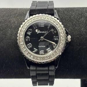 Black Crystal Geneva Watch